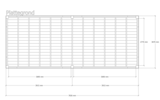 Douglas overkapping 307x783cm Verando, Living